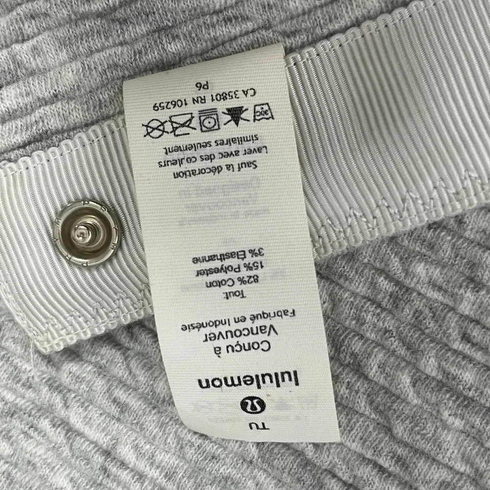 Lululemon Vinyasa Scarf Gray Space Dye Waffle Texture Snap Wrap 62
